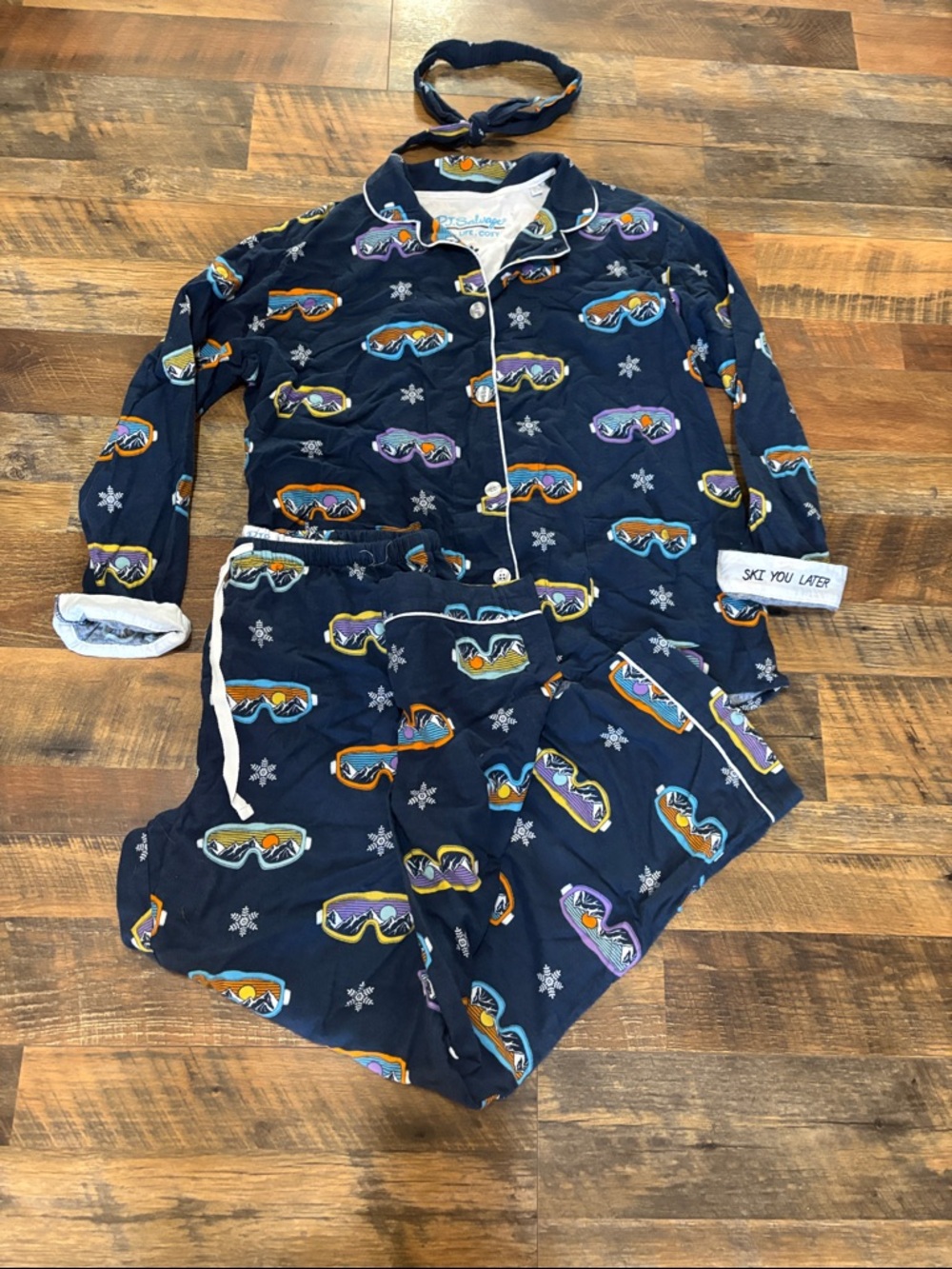 P.J. Salvage Ski You Later Flannel‎ PJ Set